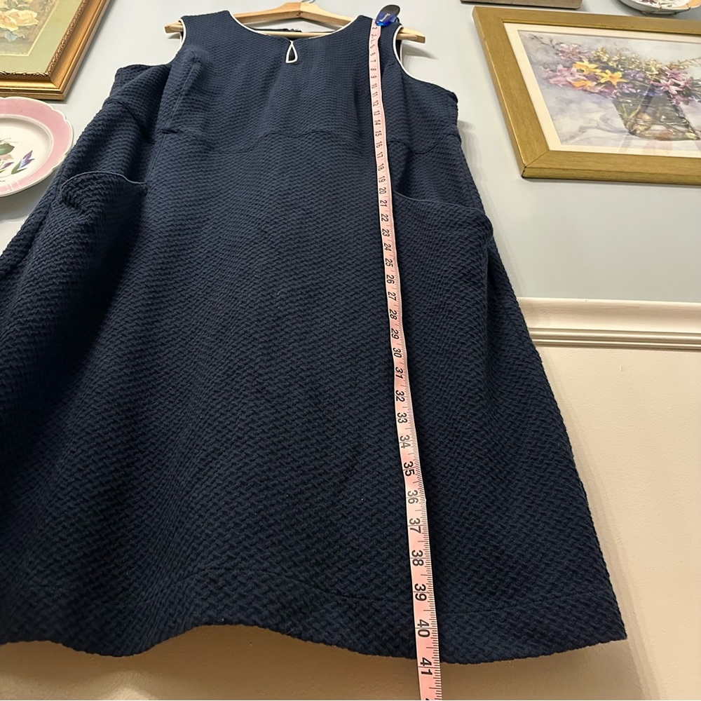 Lands End Navy Blue Sheath Dress Size 22W Classic Nautical Wedding Office Resort - Picture 6 of 10